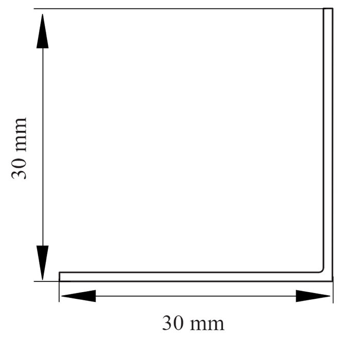Hörnlist PVC Vit 30 x 30 mm - 2,5 m Primo